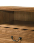 Rustic 22" Nightstand with 2 Drawers and Open Storage Shelf