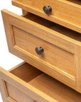 24" Transitional 3-Drawer Nightstand with Solid Wood Legs