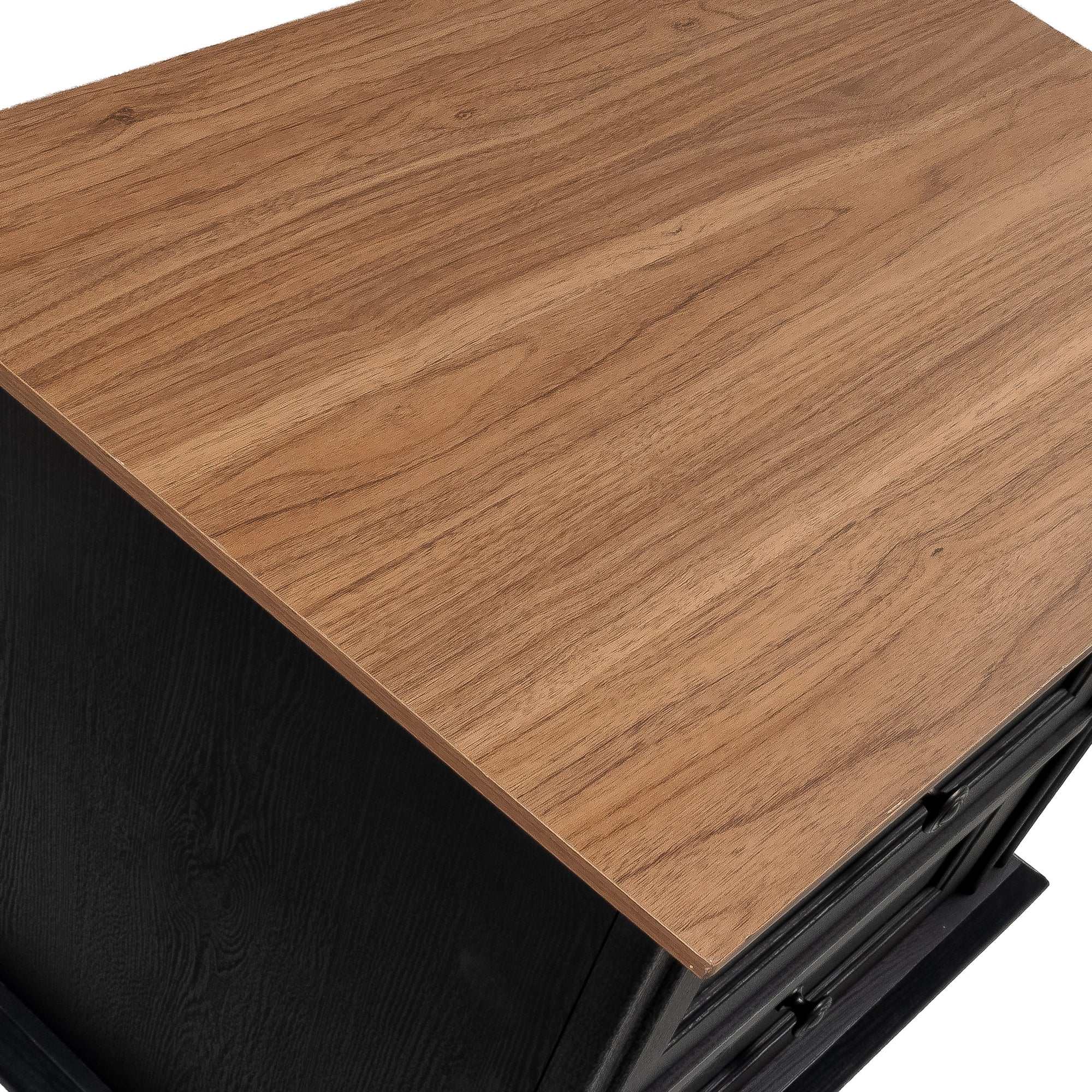 24" Transitional 3-Drawer Nightstand with Solid Wood Legs