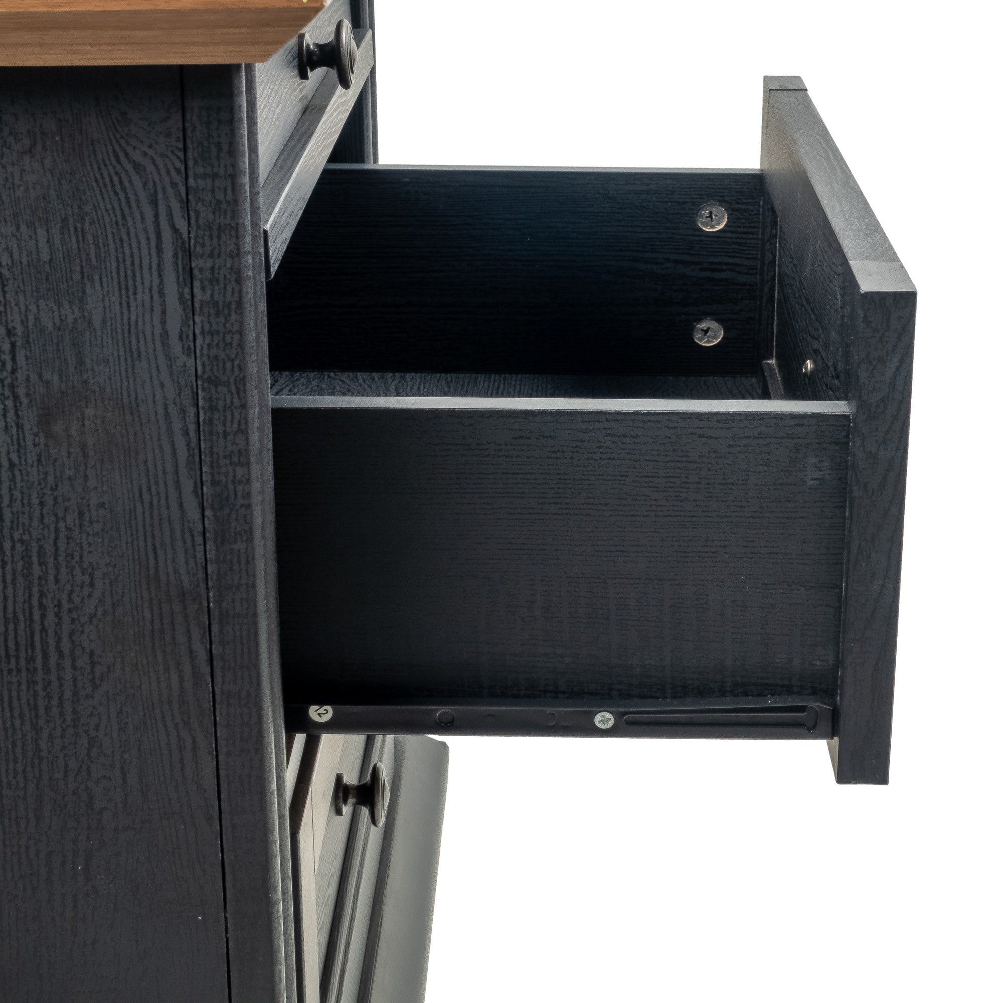 24" Transitional 3-Drawer Nightstand with Solid Wood Legs