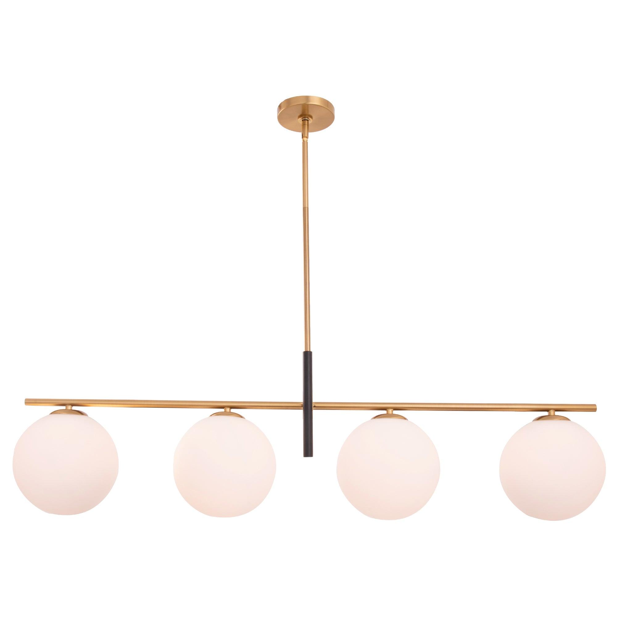 Linear Spark Modern Gold 4 Light Chandelier