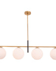 Linear Spark Modern Gold 4 Light Chandelier