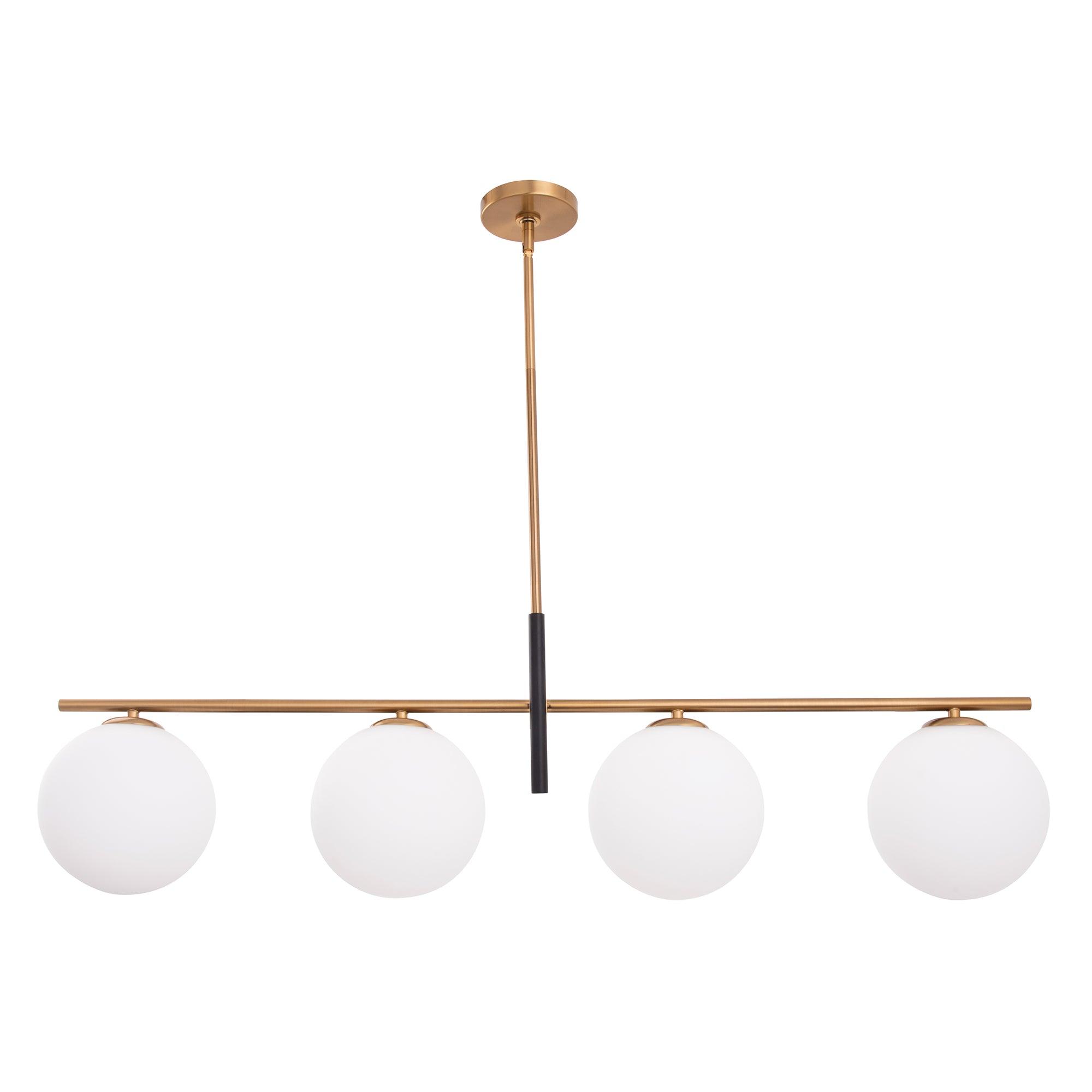Linear Spark Modern Gold 4 Light Chandelier