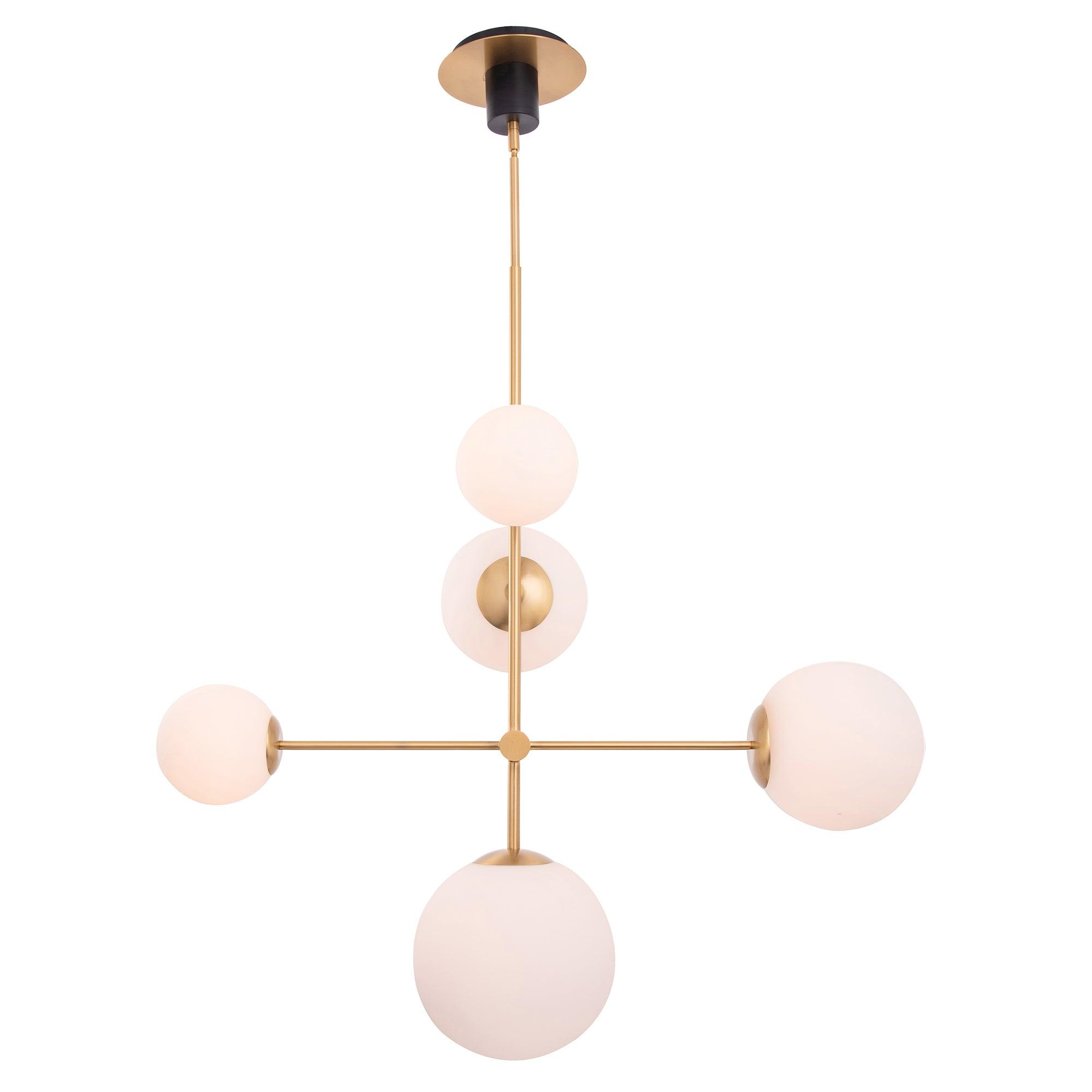 Dimmable Spark Modern Gold 5 Light Chandelier