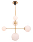 Dimmable Spark Modern Gold 5 Light Chandelier