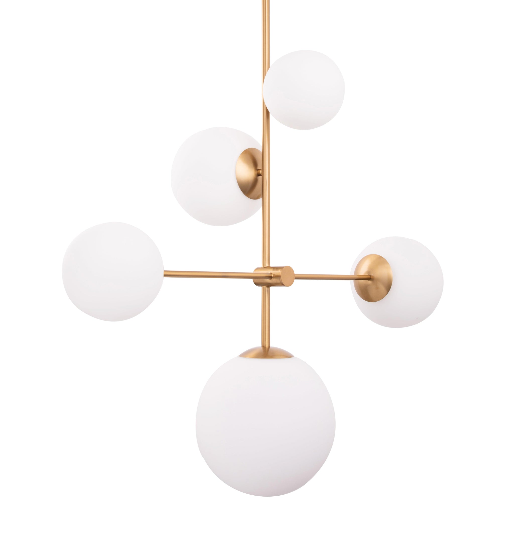 Dimmable Spark Modern Gold 5 Light Chandelier