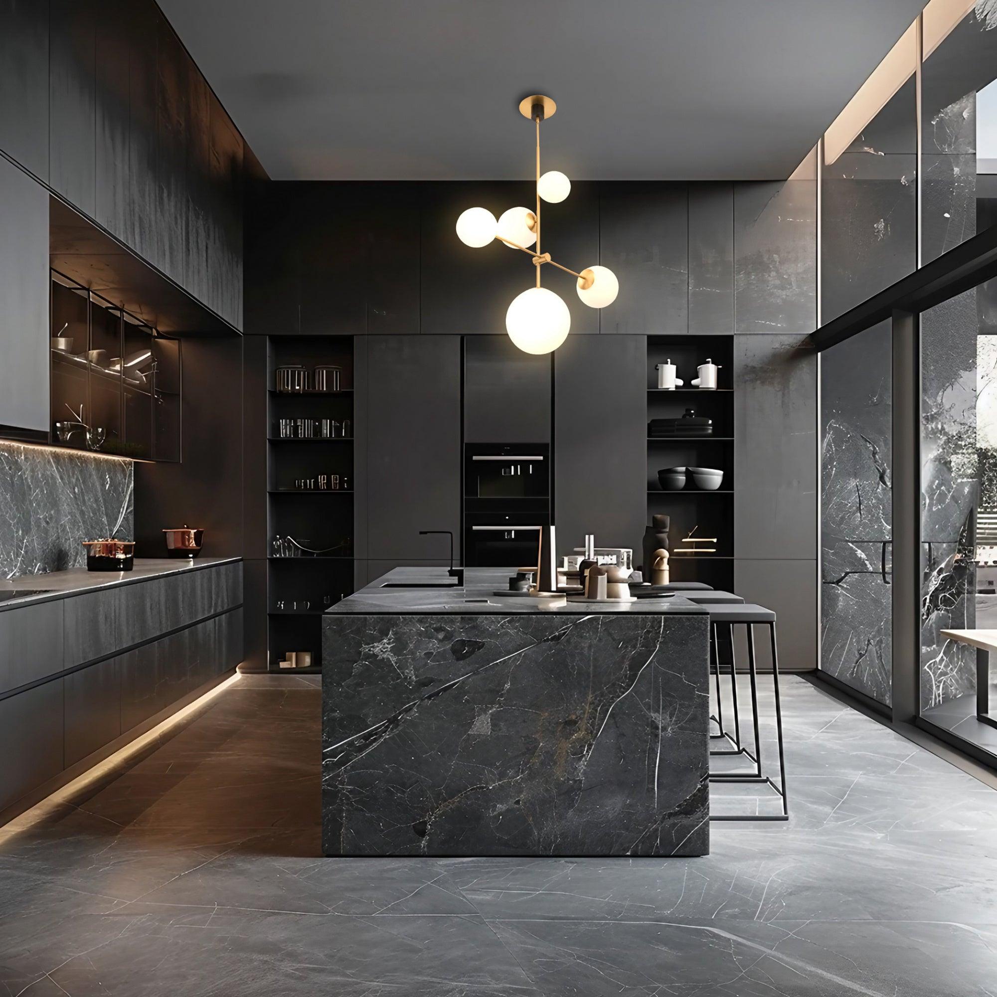 Dimmable Spark Modern Gold 5 Light Chandelier