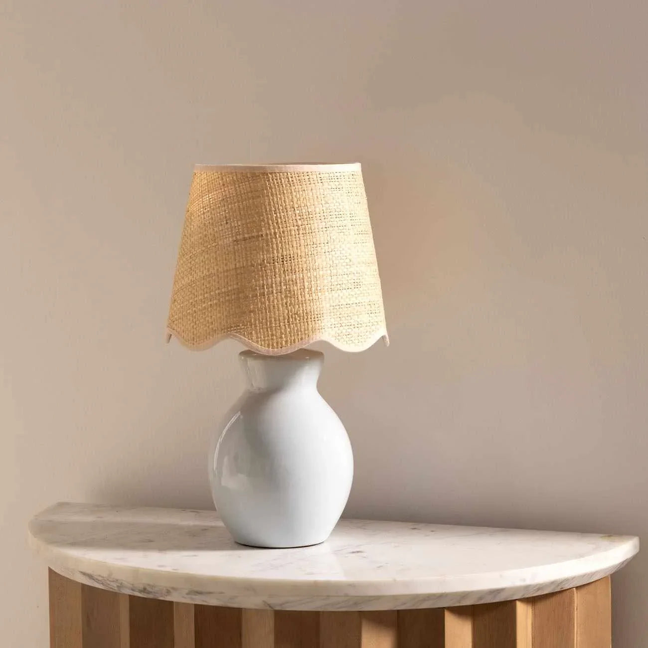Salgareda Grey Ceramic Table Lamp - IPLUS Lighting