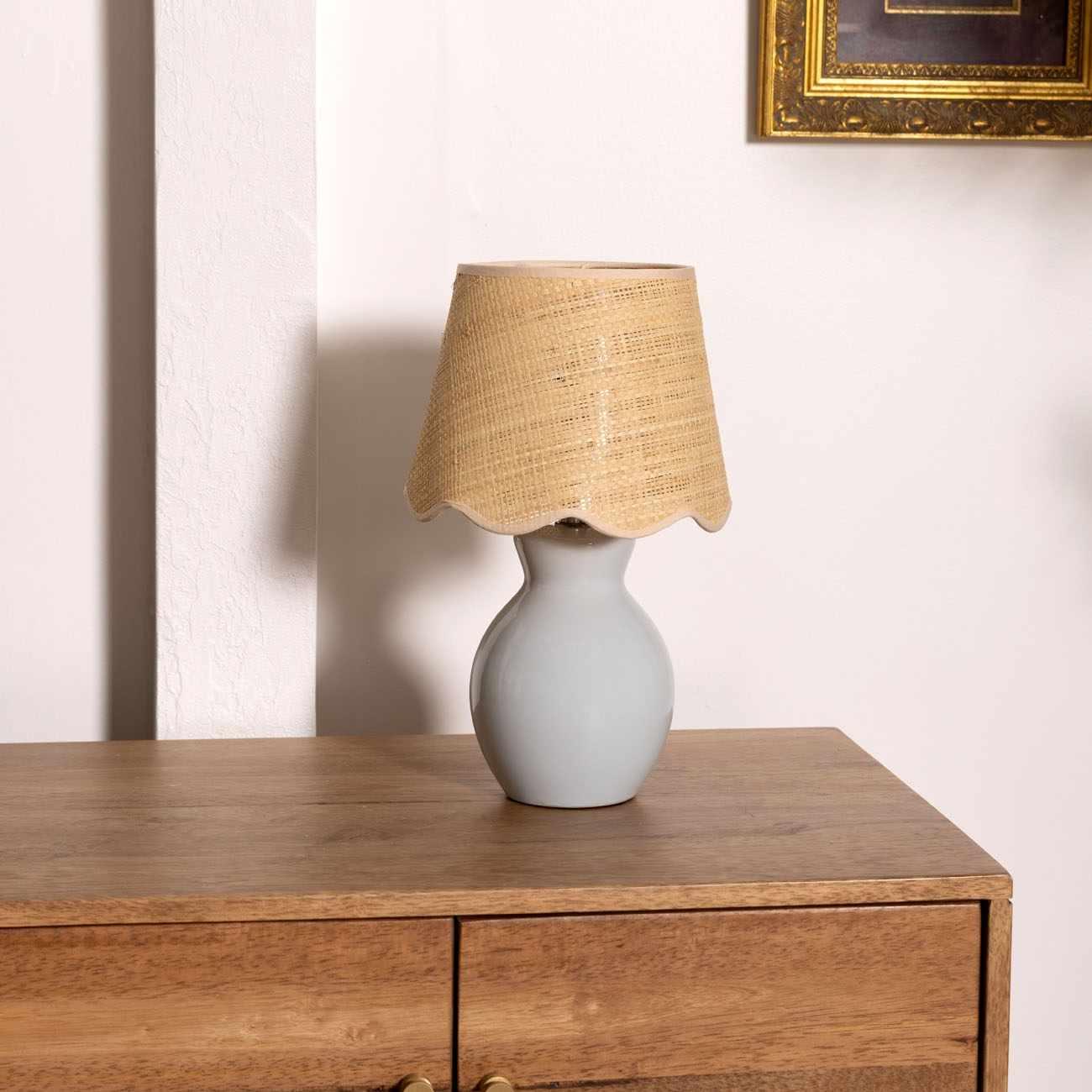 Salgareda Grey Ceramic Table Lamp - IPLUS Lighting