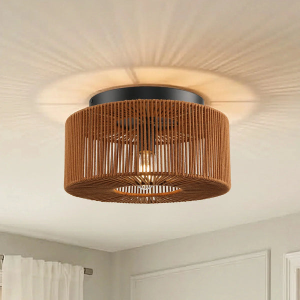 Vela 14" Handwoven Ceiling Light