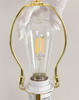 Natural Rattan Table Lamp Set of 2 with Fabric Shade
