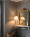 Natural Rattan Table Lamp Set of 2 with Fabric Shade