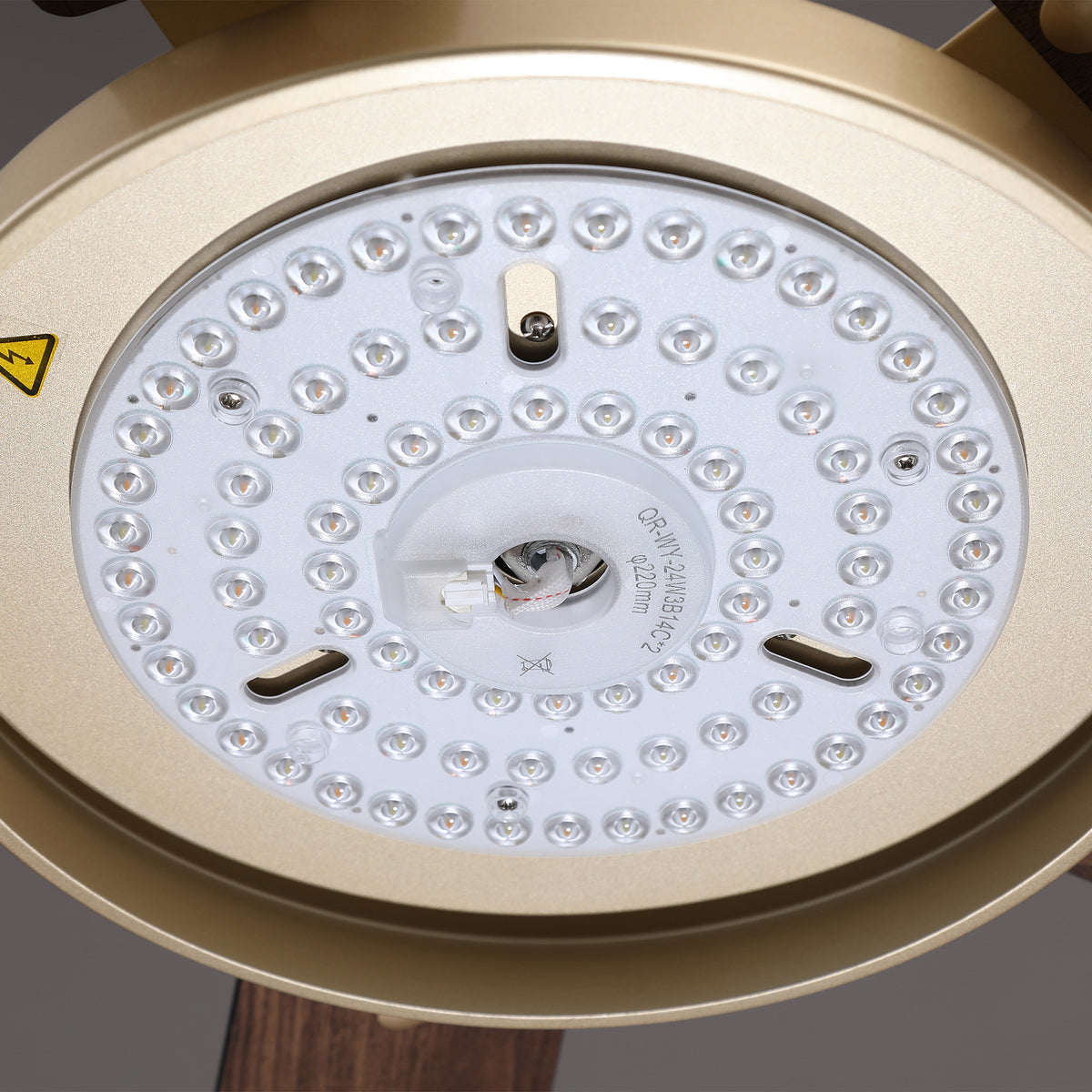 52" Auren Modern Brass Flush Mount LED Ceiling Fan with Reversible Blades
