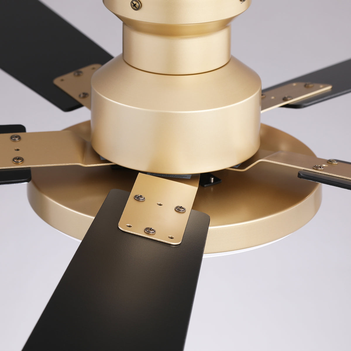 52" Auren Modern Brass Flush Mount LED Ceiling Fan with Reversible Blades