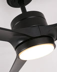 60" Hamptons Black Ceiling Fan