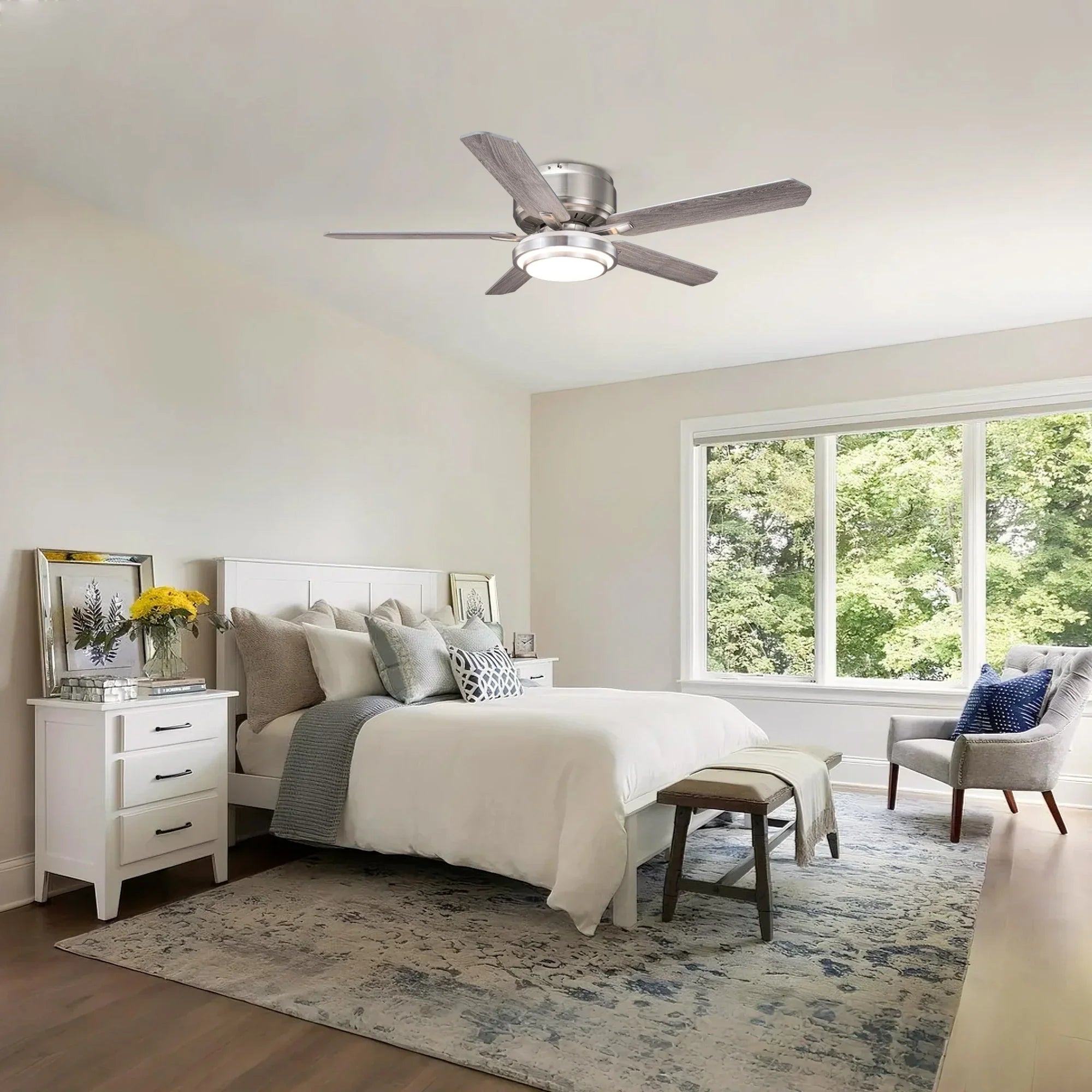 52" Double-sided Blades Smart Ceiling Fan