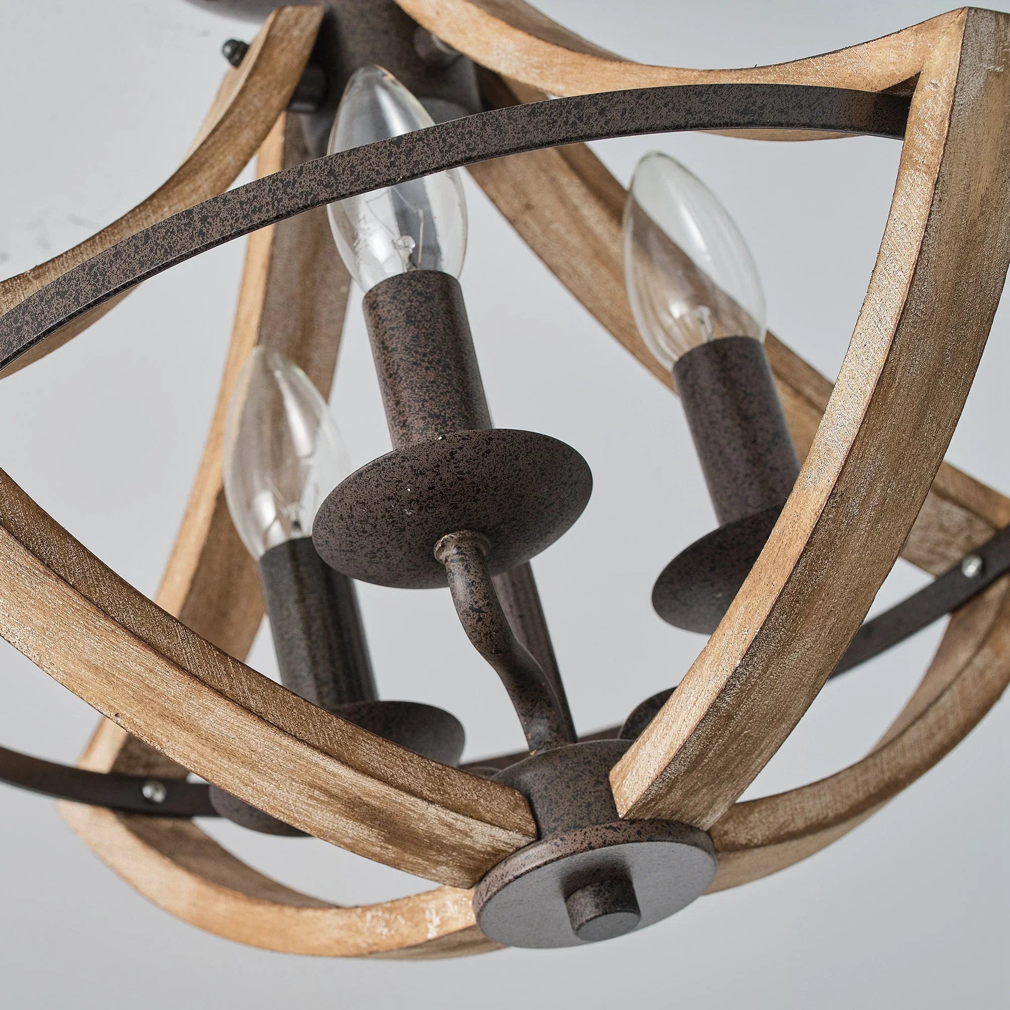 Farmhouse 3 Light Semi Flush Mount Ceiling Light - IPLUS Lighting