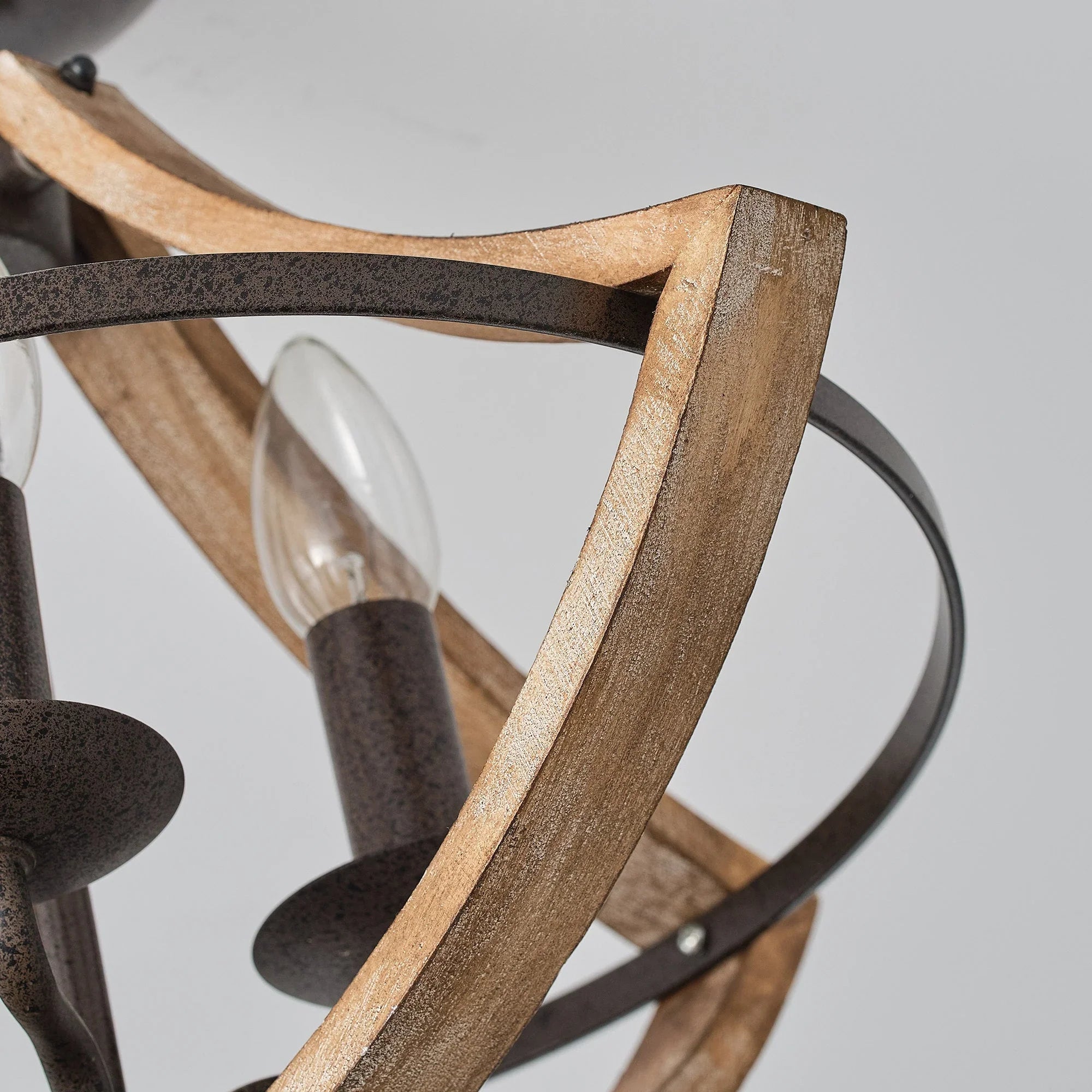 Farmhouse 3 Light Semi Flush Mount Ceiling Light - IPLUS Lighting