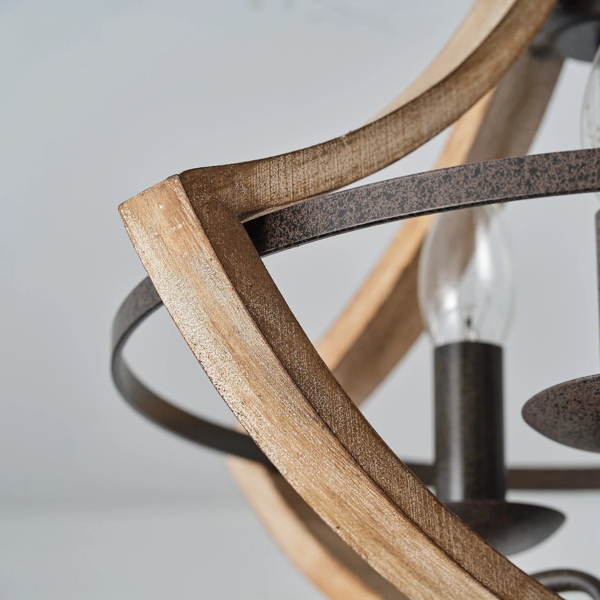 Farmhouse 3 Light Semi Flush Mount Ceiling Light - IPLUS Lighting