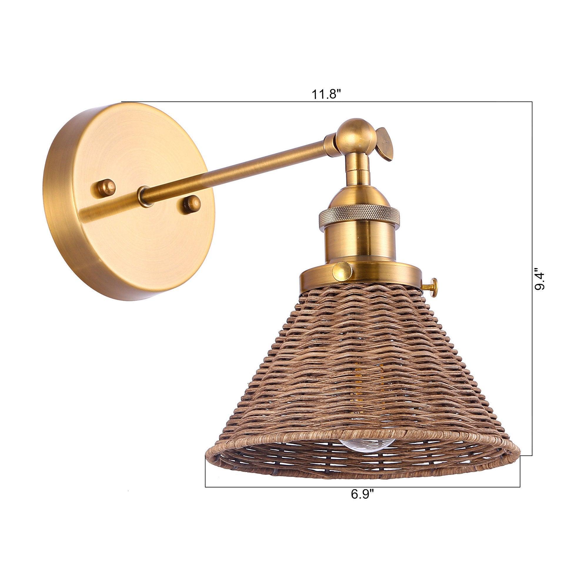 Traditional Golden 1-Light Wall Light