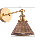 Traditional Golden 1-Light Wall Light
