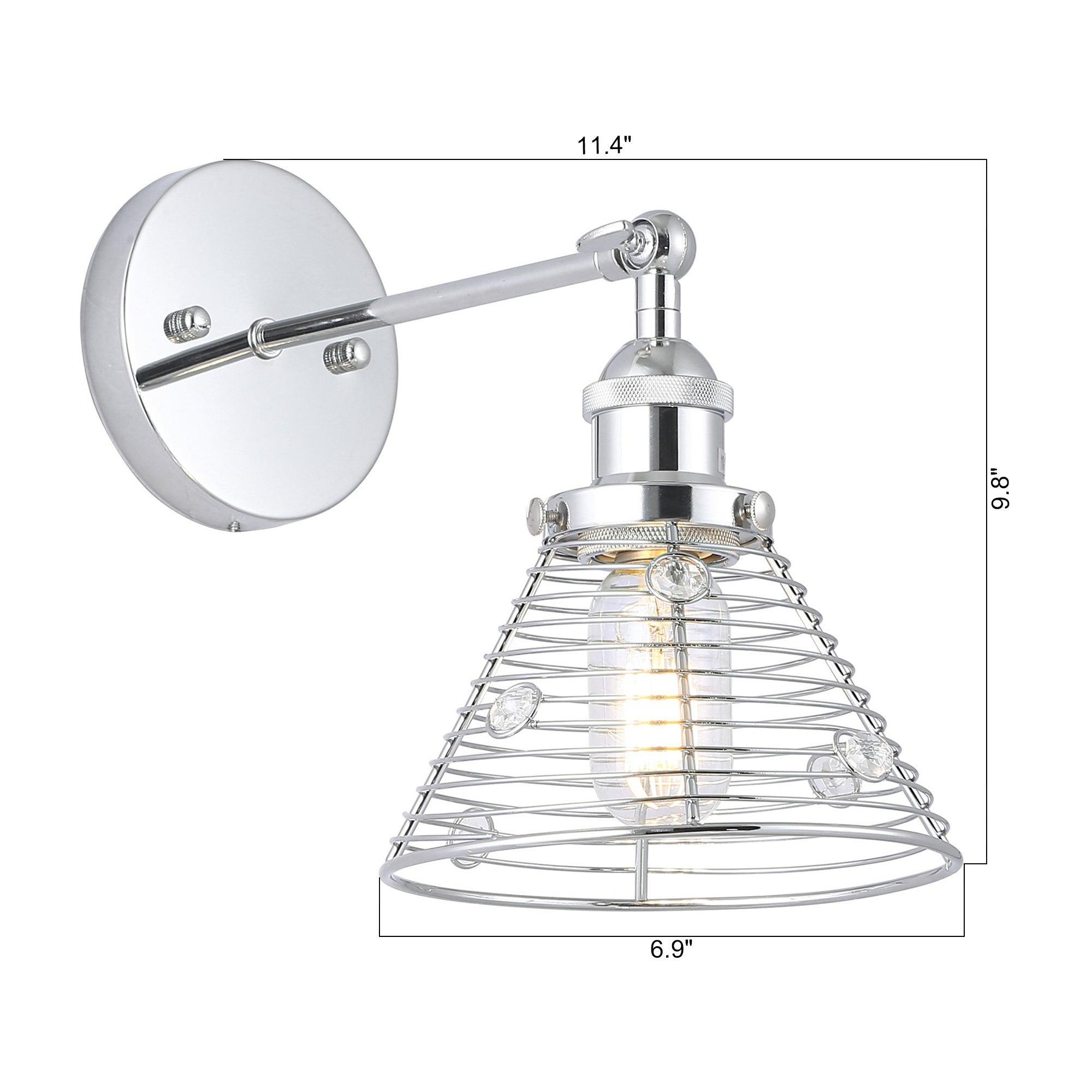 Modern Silver 1-Light Wall Sconce Light