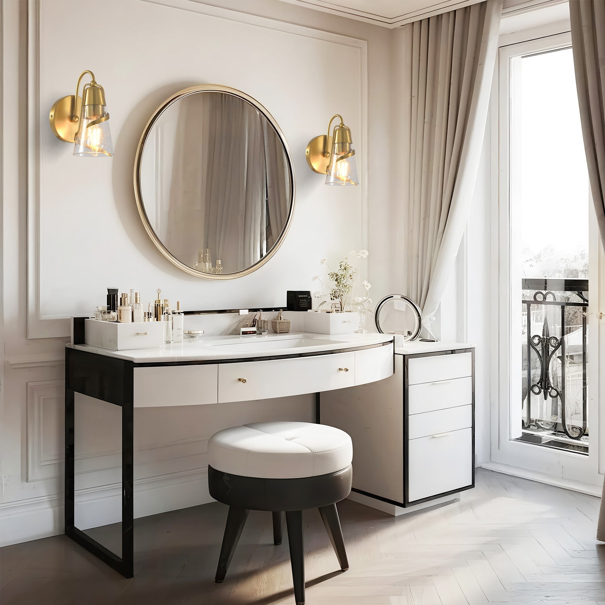 Ethel 6 Inch 1 Light Bathroom Vanity Light