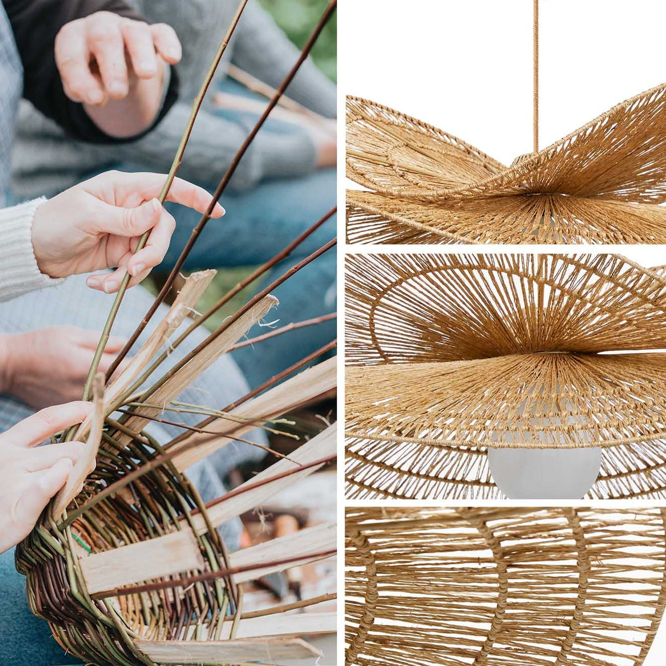 Whisper Leaf Rattan Pendant Light