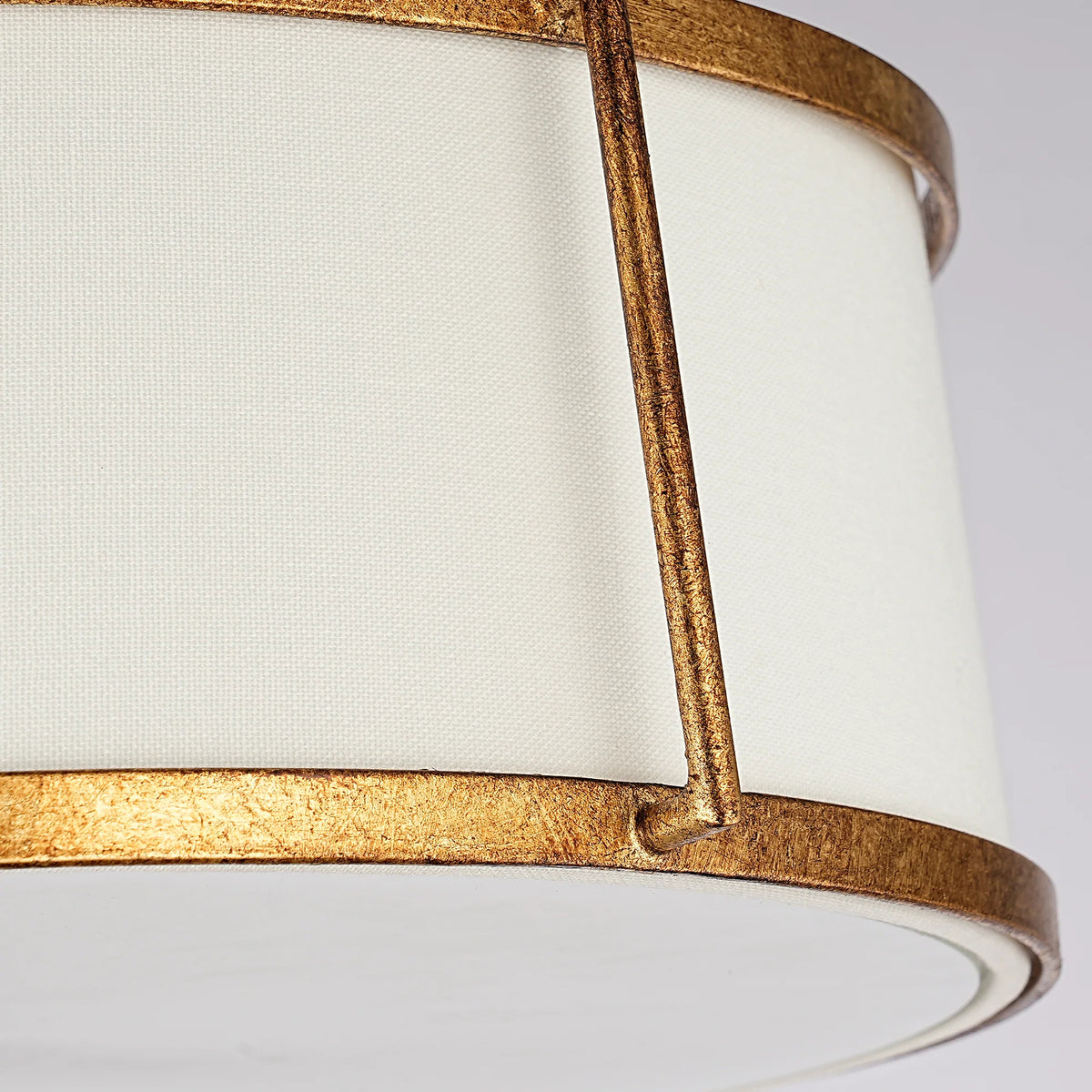 Aveline 3-Light Antique Gold Semi-Flush Mount Ceiling Light