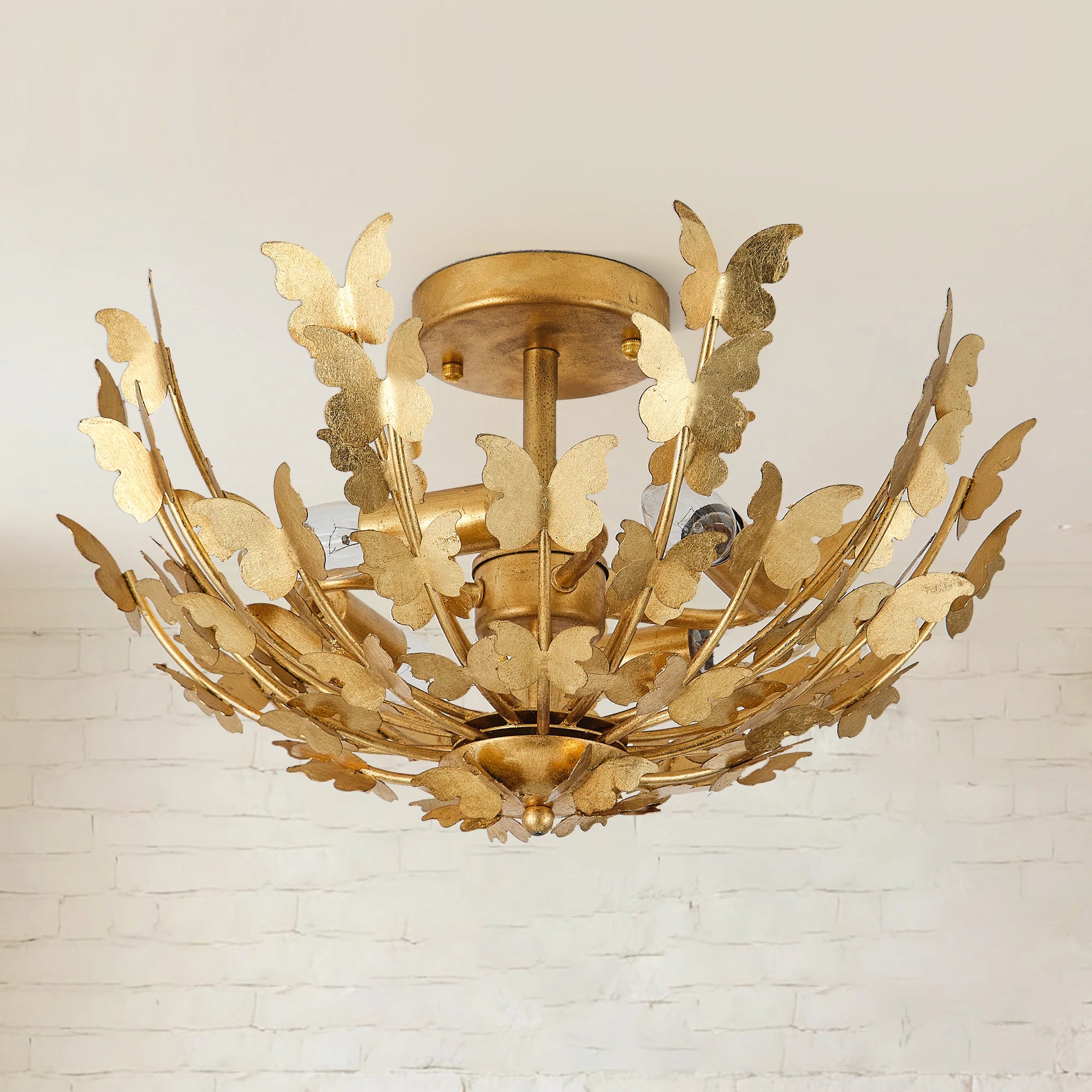 18 Inch 4 Light Betsy Semi Flush Mount Ceiling Light for Bedroom or Hallway