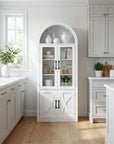 70" Modern White Wood Storage Cabinet