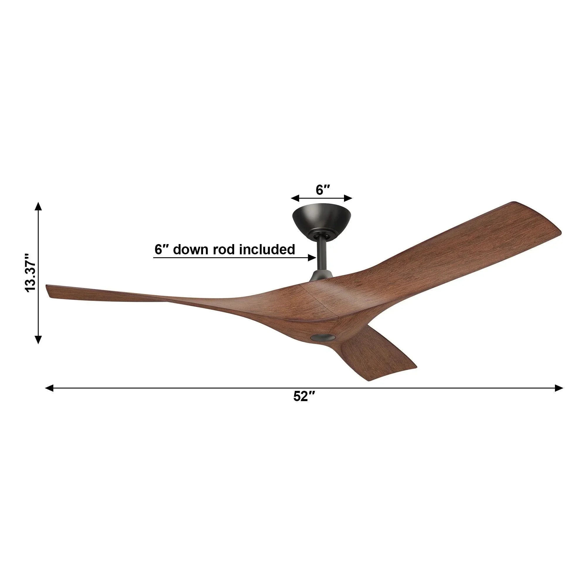 52" Windmill Industrial Reversible Ceiling Fan - IPLUS Lighting