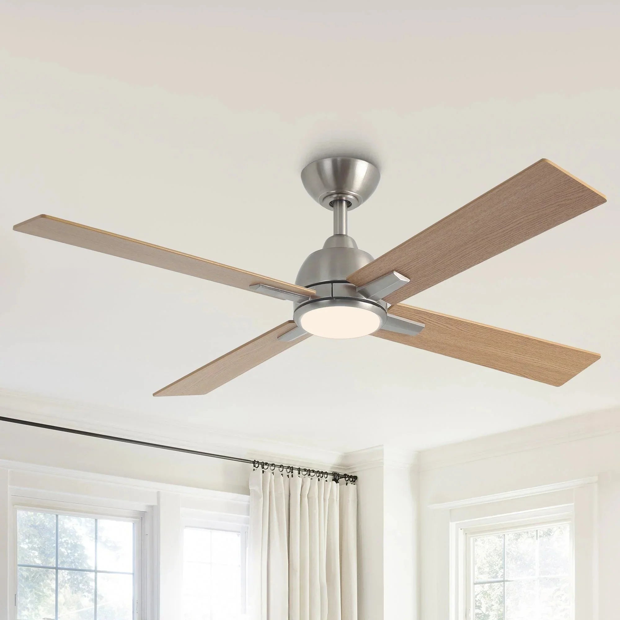 48" Linden DC Motor Reversible Ceiling Fan - IPLUS Lighting