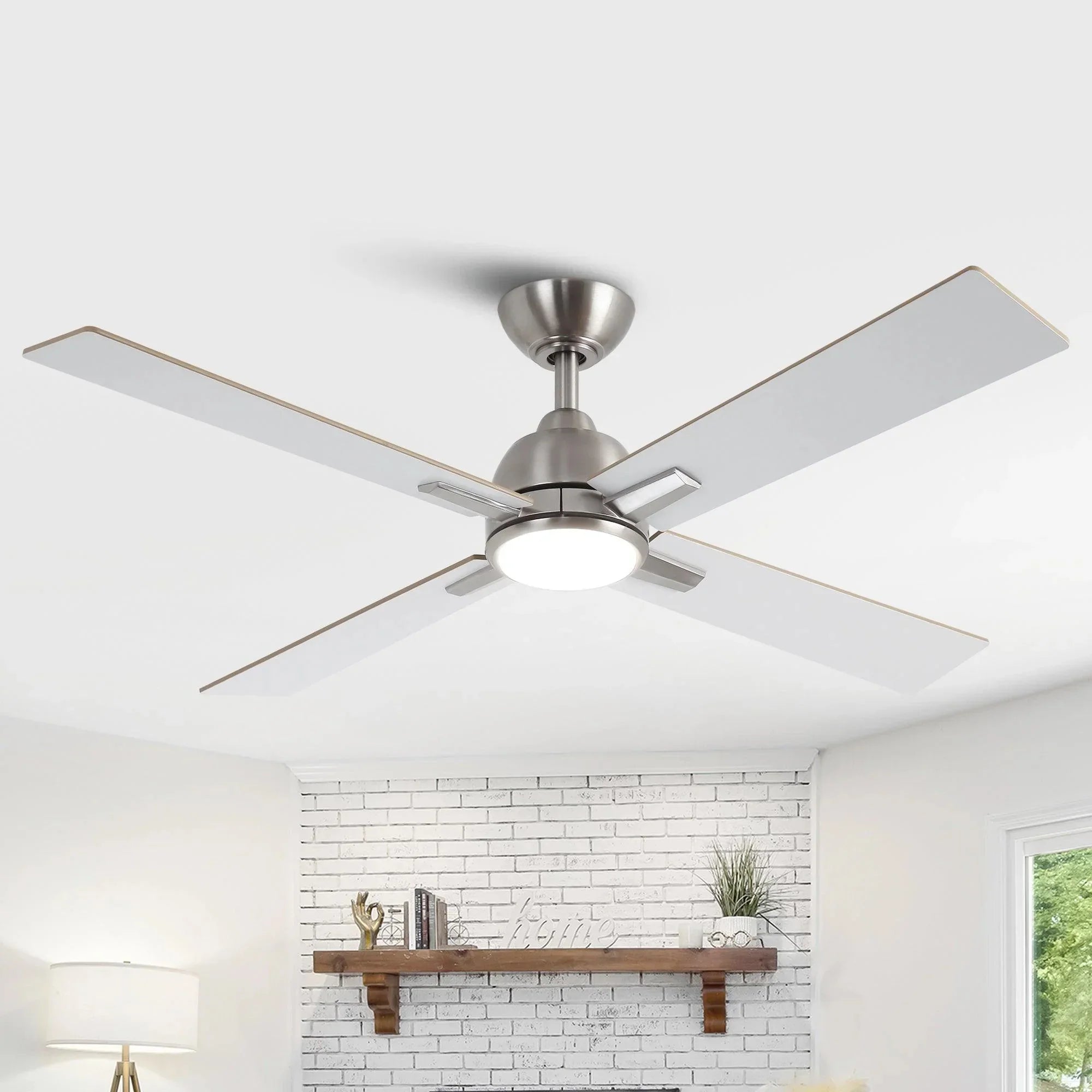 48" Linden DC Motor Reversible Ceiling Fan - IPLUS Lighting
