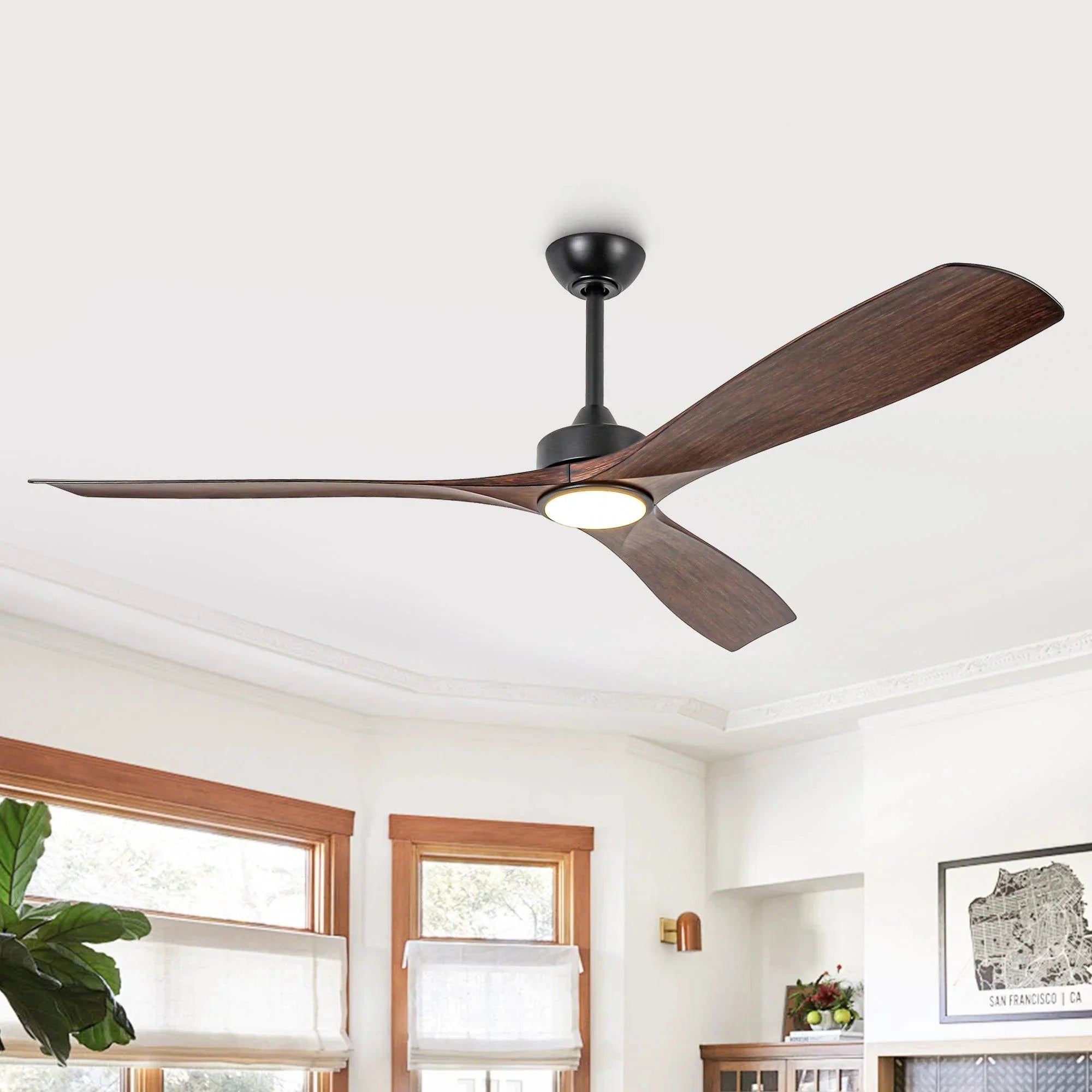 60 Inch Alexi Modern Downrod Ceiling Fan - IPLUS Lighting