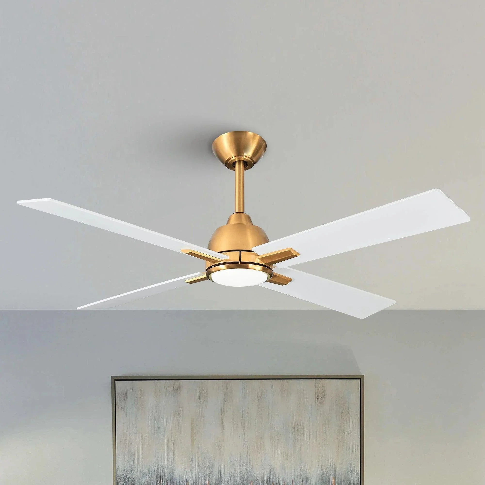 48" Linden DC Motor Reversible Ceiling Fan - IPLUS Lighting
