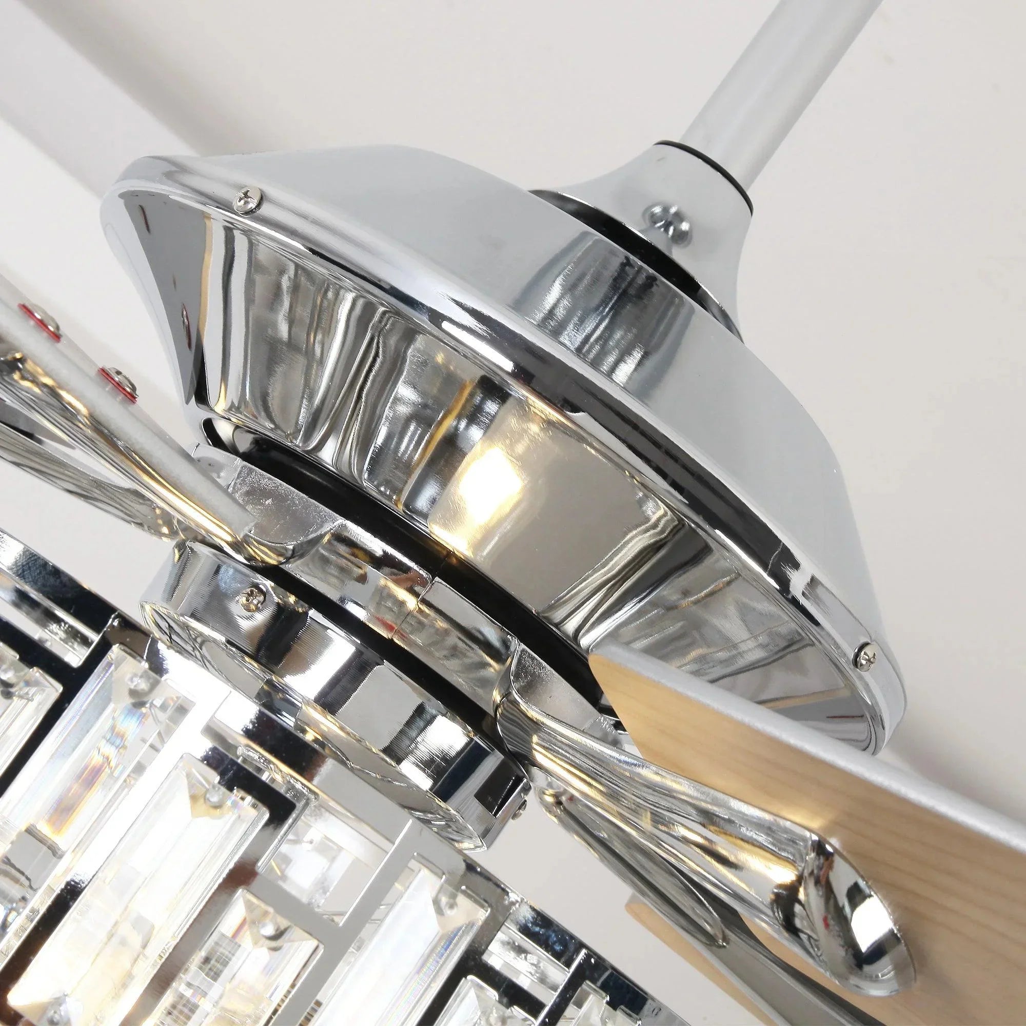 52" Dicken Crystal Ceiling Fan With Lighting - IPLUS Lighting