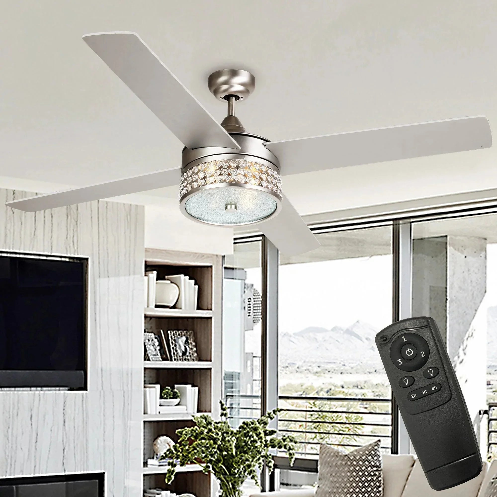 52" Cason Modern Reversible Ceiling Fan - IPLUS Lighting