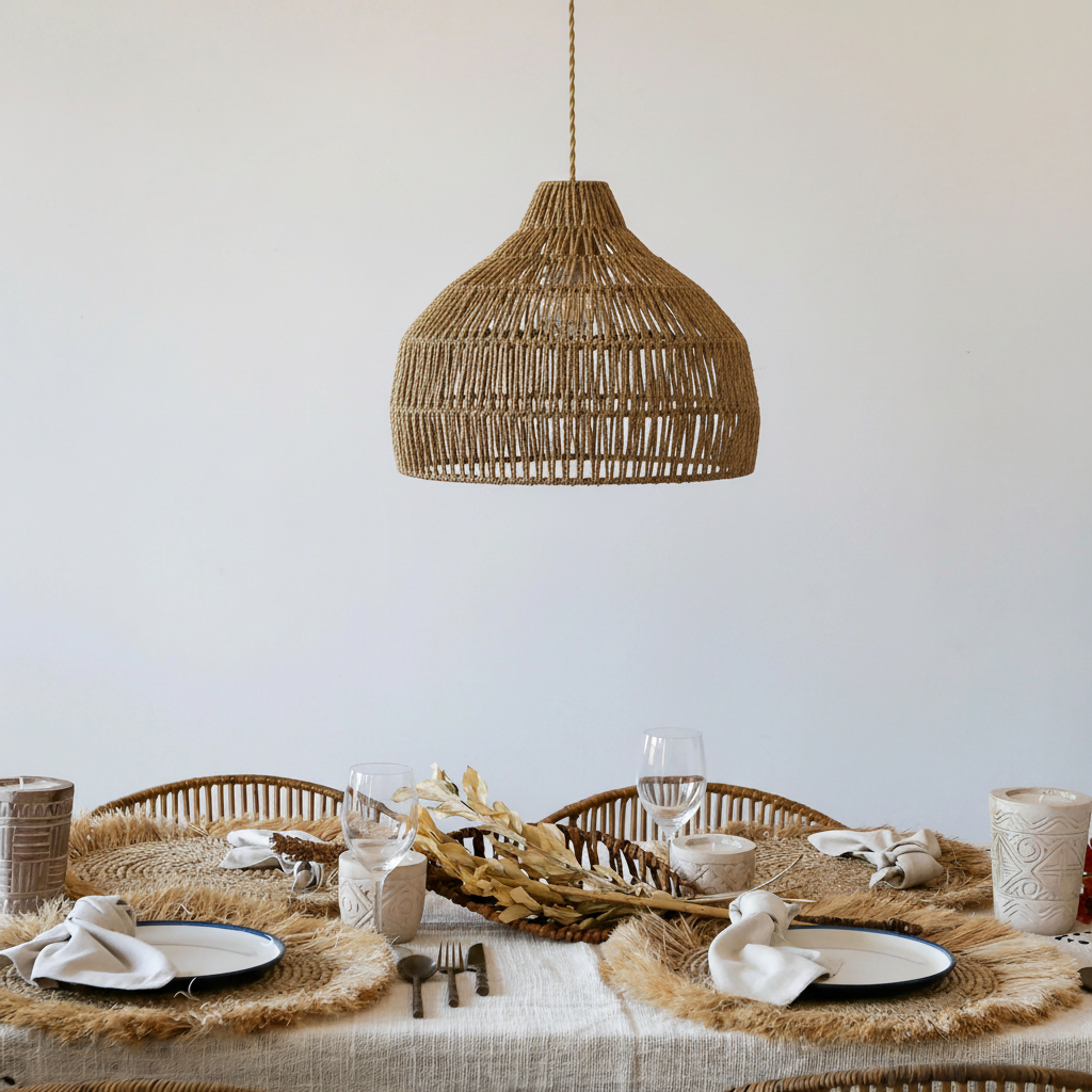 Dreamy Palm Fibers Pendant Light