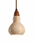 Veon 4.7 Inch Modern Rustic Elegance Travertine Pendant Light