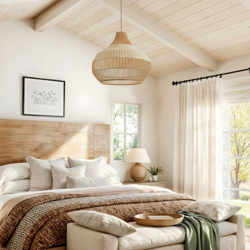 Beatrice Rattan Pendant Light