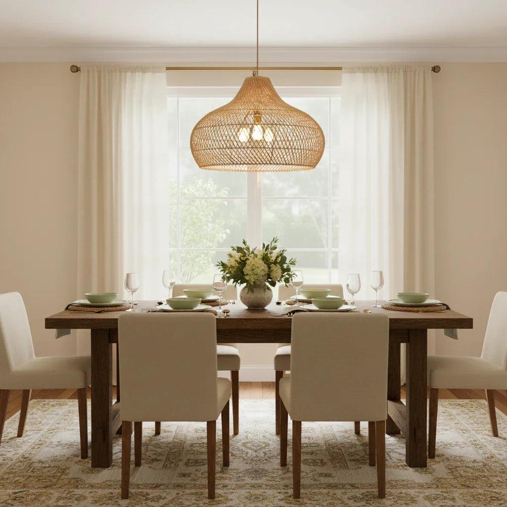 Kloe Rattan Pendant Light - IPLUS Lighting