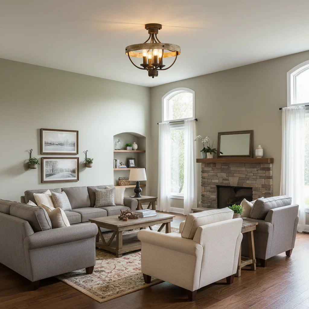 Industrial 4-Light Ceiling Light - IPLUS Lighting