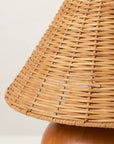 Boho Rattan Shade Wood Table Lamp - IPLUS Lighting