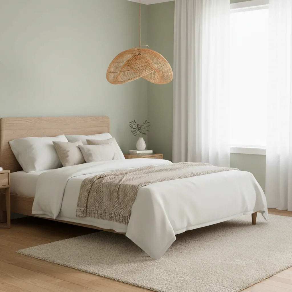 24 Inch Sepherina Modern Handcrafted Rattan Pendant Light - IPLUS Lighting