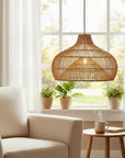 Oceania Cone Rattan Pendant Light - IPLUS Lighting