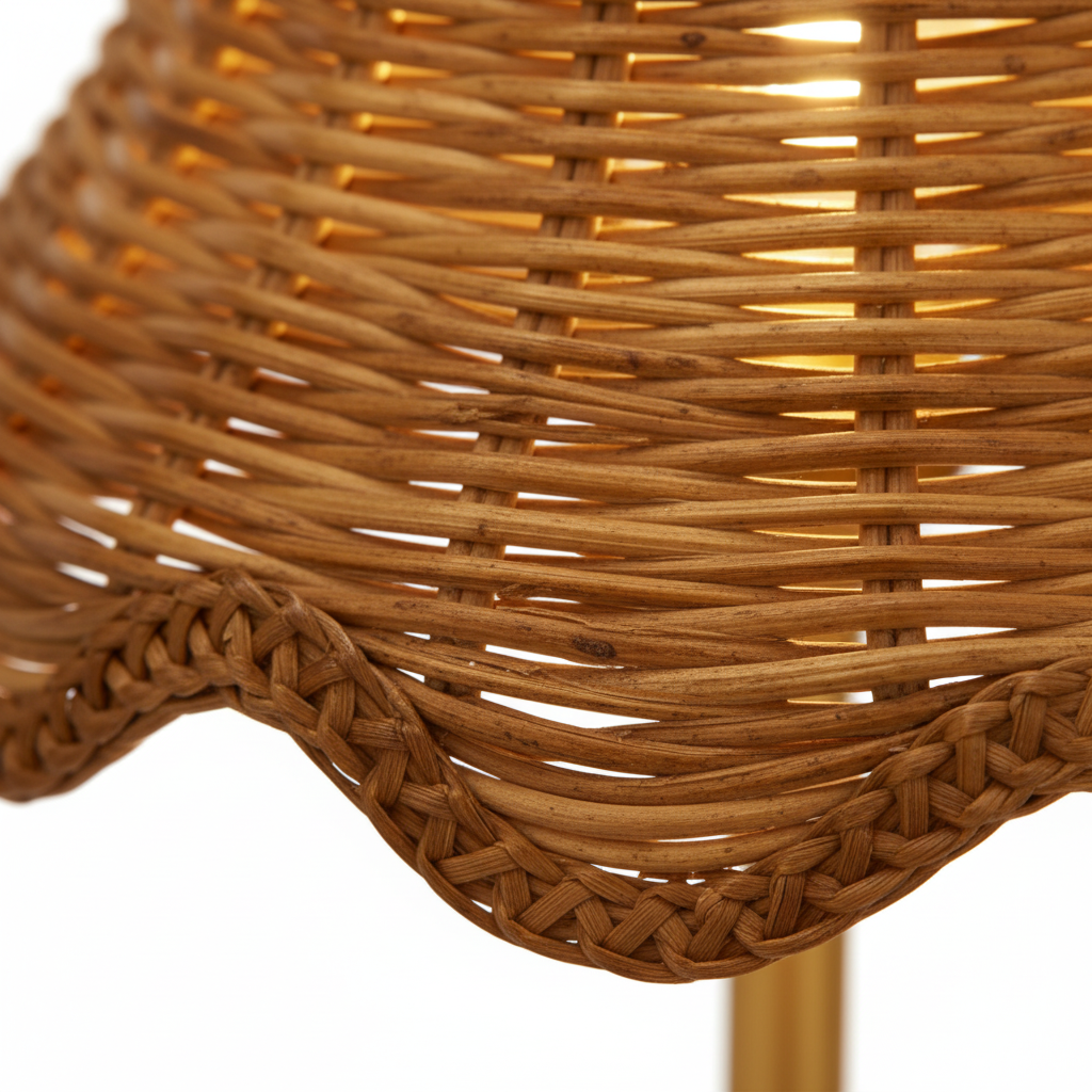 Boho Handmade Rattan Rechargeable Table Lamp