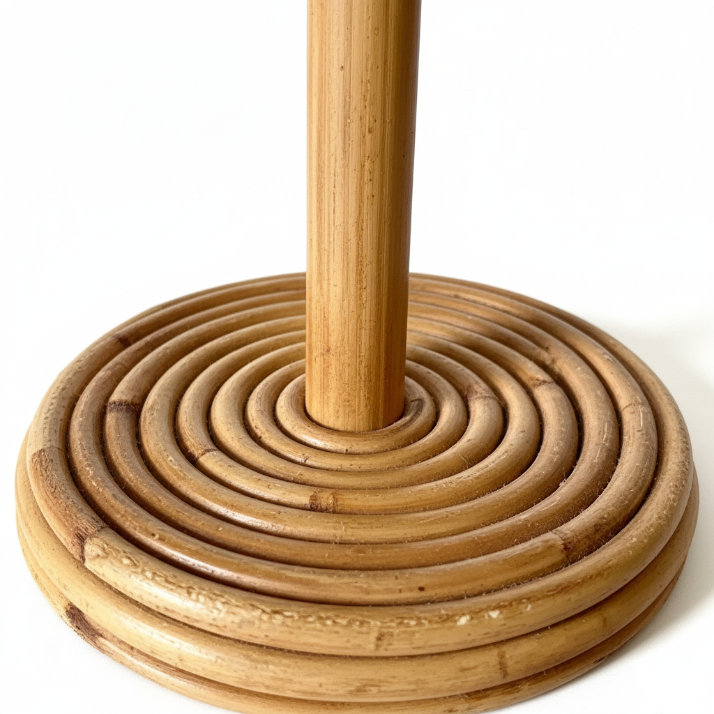 1960 Retro Rattan and Bamboo 1 Light Table Lamp