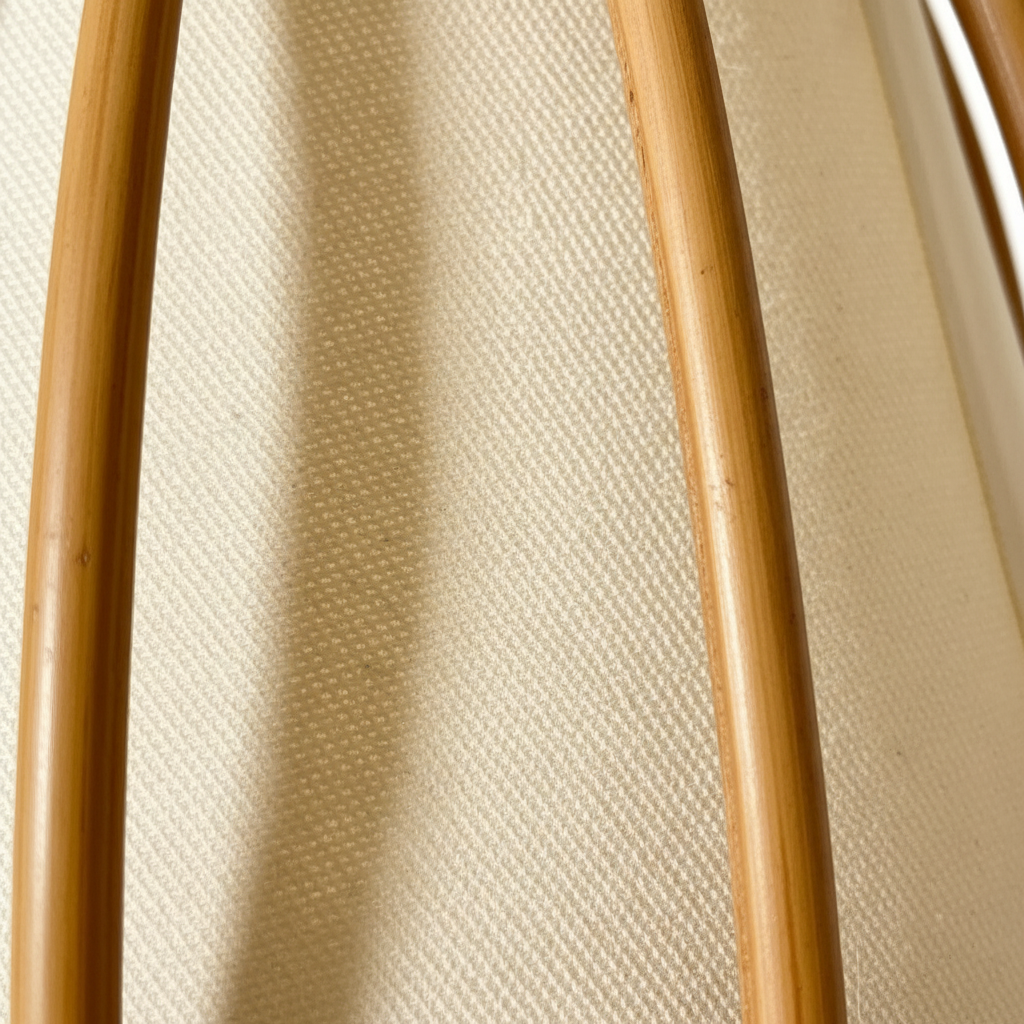 1960 Retro Rattan and Bamboo 1 Light Table Lamp