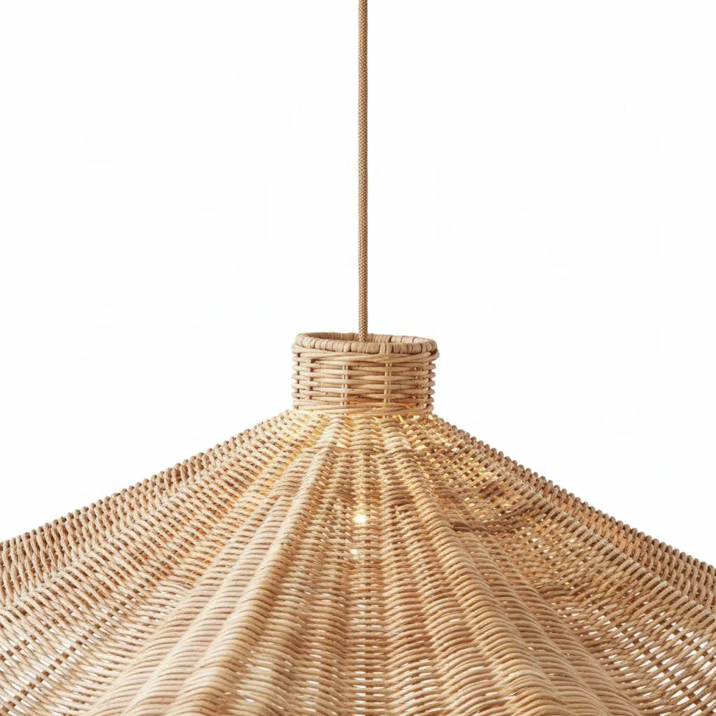 Ariel Elegant Natural Rattan Pendant Light - IPLUS Lighting